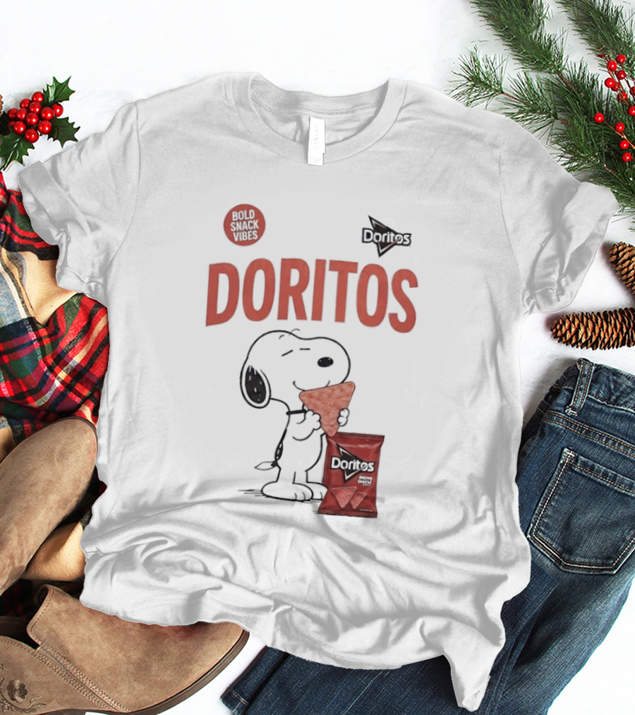 Snoopy Doritos Snack Vibes With Peanuts Cartoon T-Shirt