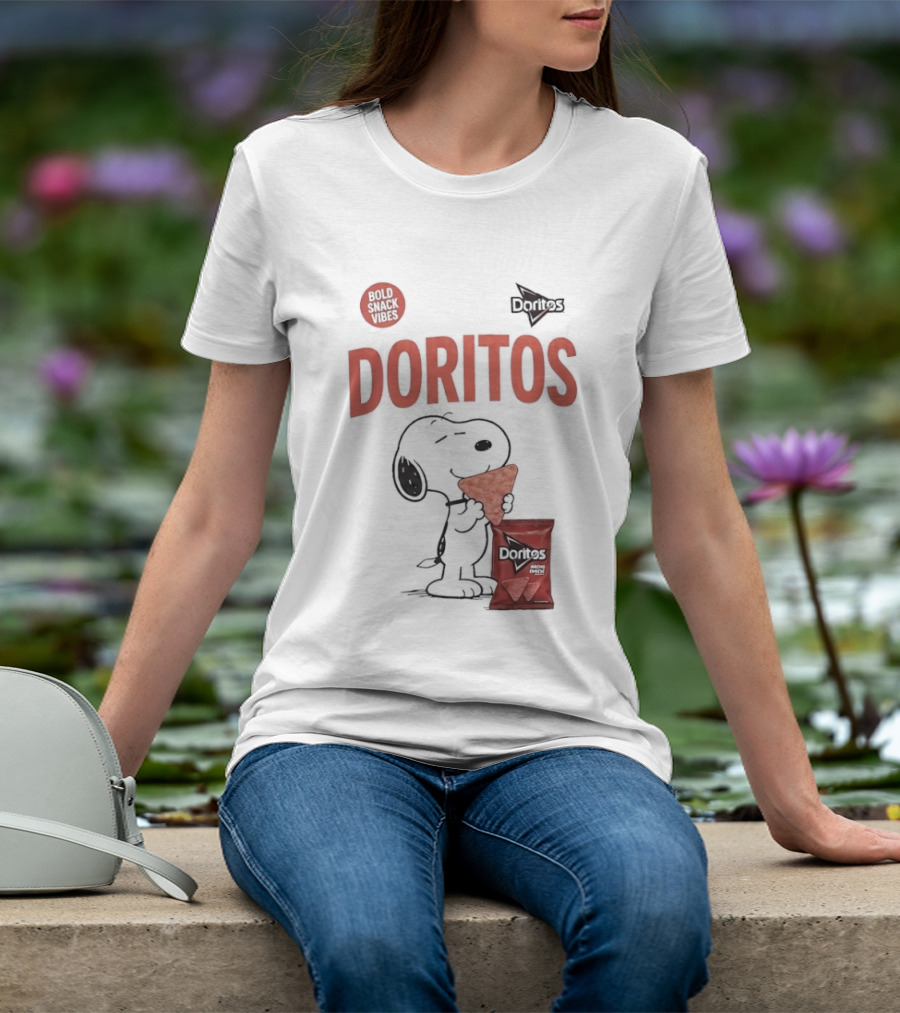 Snoopy Doritos Snack Vibes With Peanuts Cartoon T-Shirt