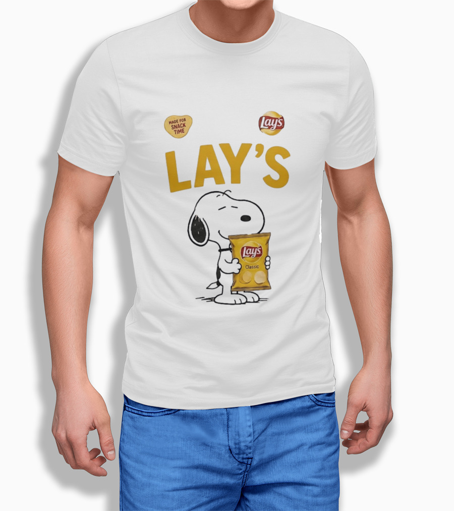 Snoopy Lay's Classic Made For Snack Time Peanuts T-Shirt