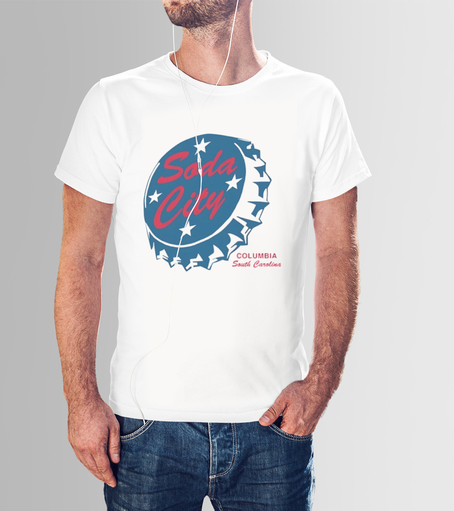 Soda City Columbia South Carolina Bottle Cap Stars T-Shirt