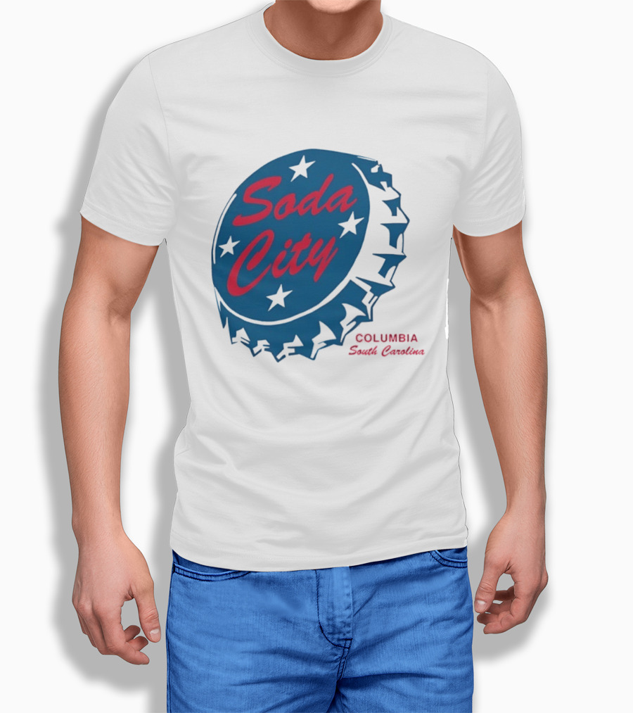 Soda City Columbia South Carolina Bottle Cap Stars T-Shirt