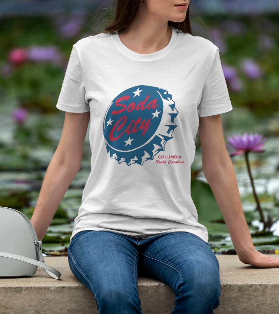Soda City Columbia South Carolina Bottle Cap Stars T-Shirt
