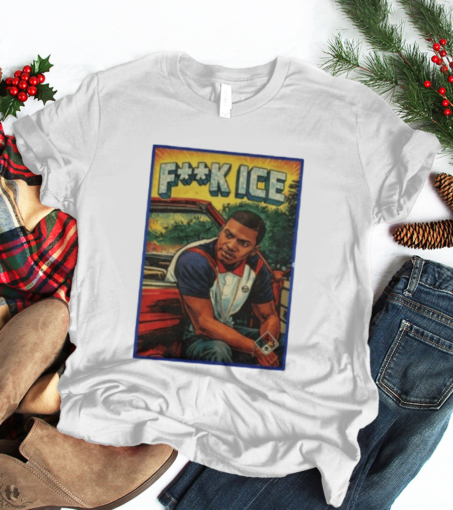 F**K ICE Tyler The Creator Style Graphic With Car And Cards T-Shirt