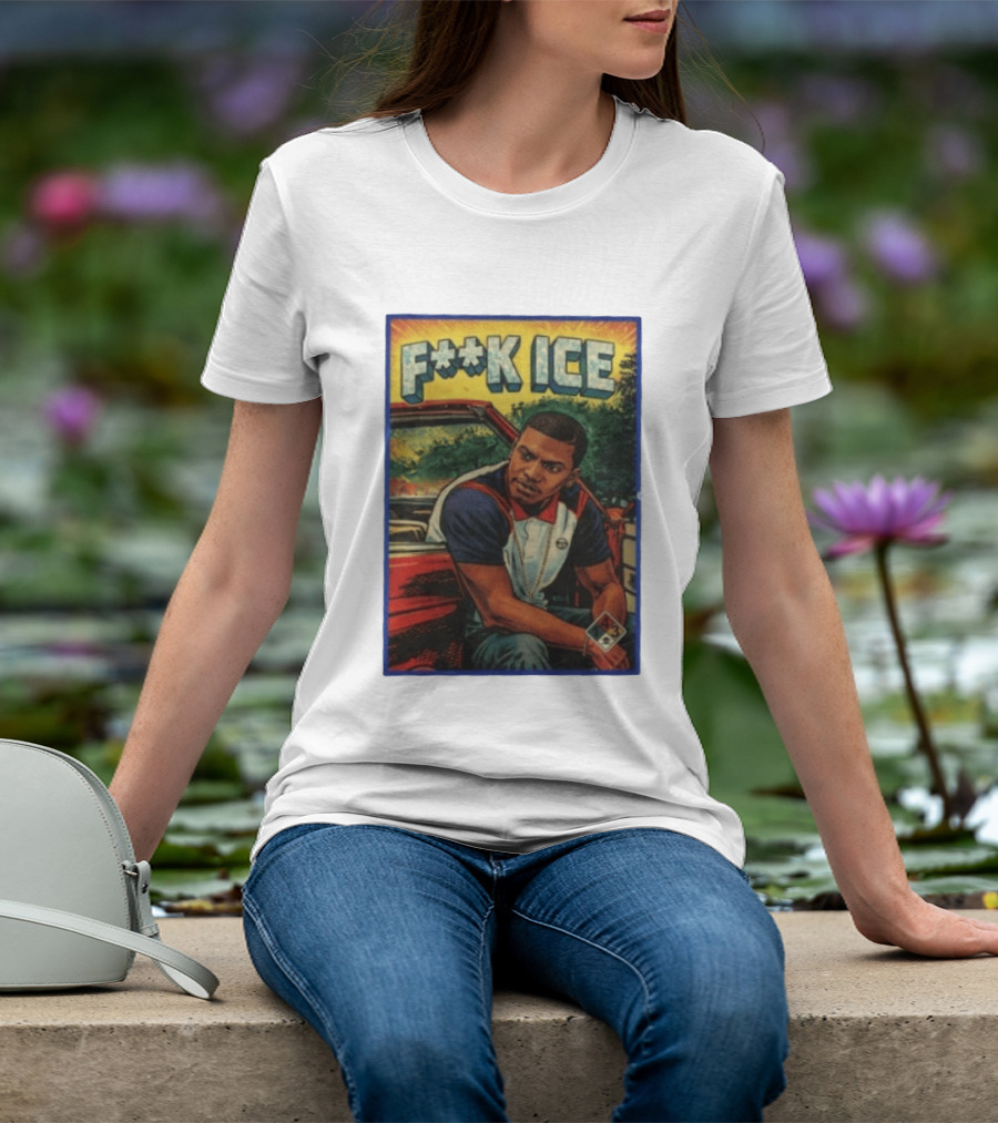 F**K ICE Tyler The Creator Style Graphic With Car And Cards T-Shirt