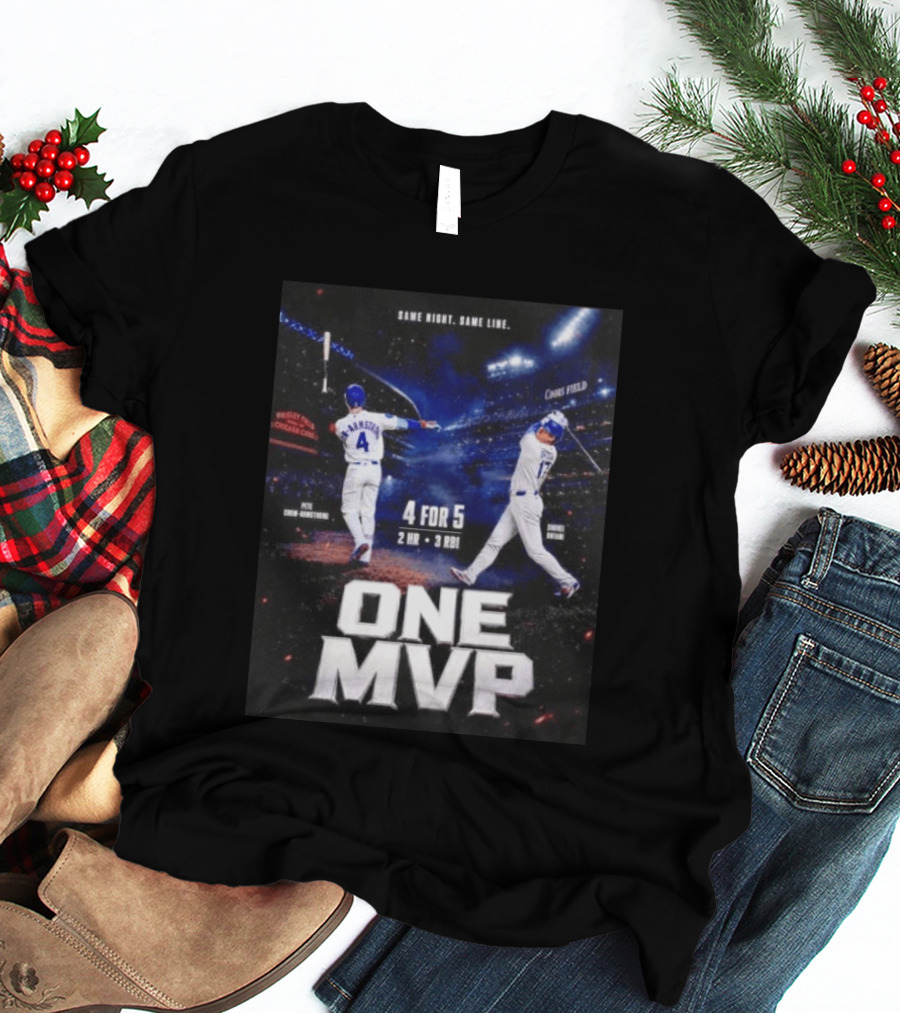 Same Night Same Line Pete Crow Armstrong Shohei Ohtani One MVP Coors Field Wrigley Field 4 For 5 2 HR 3 RBI T-Shirt