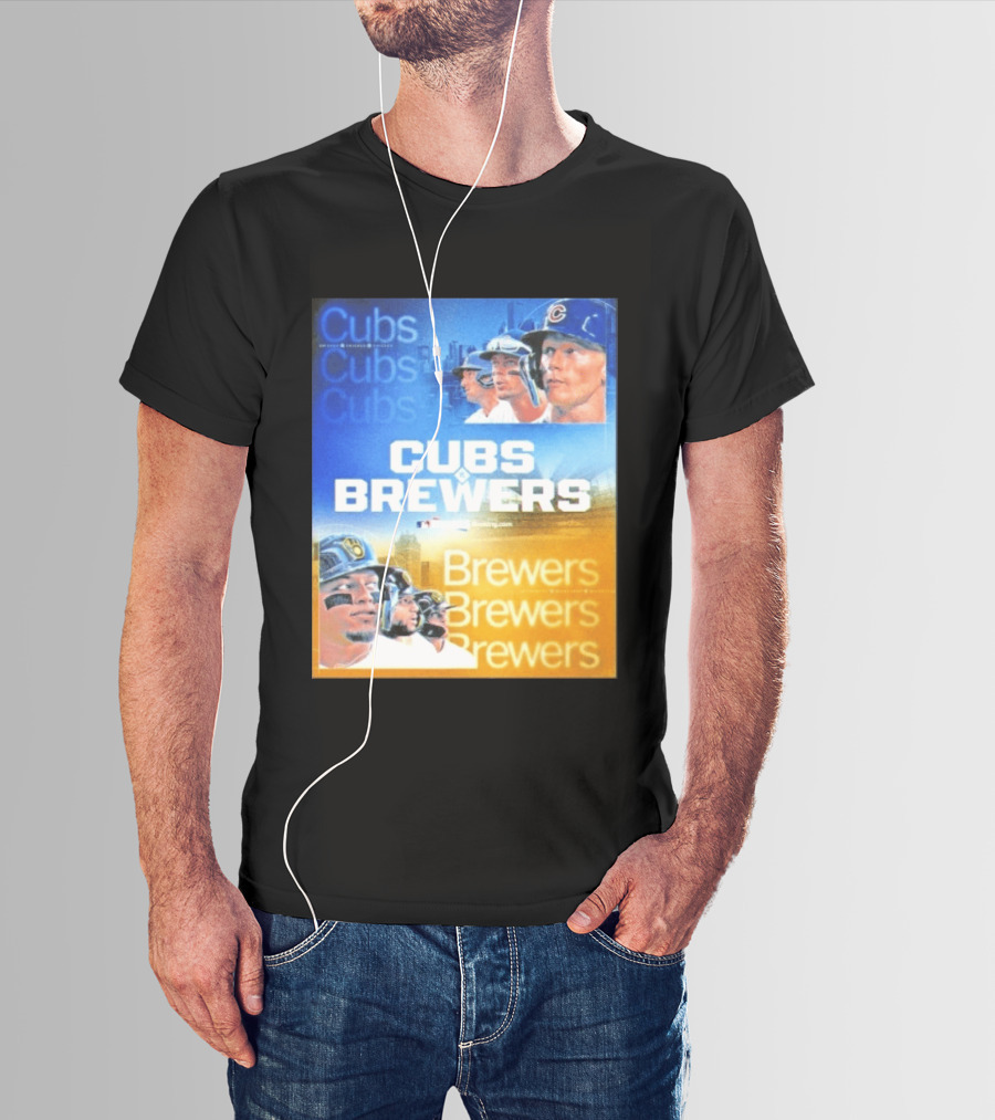 Chicago Cubs Brewers MLB Rivalry Matchup Highlights T-Shirt