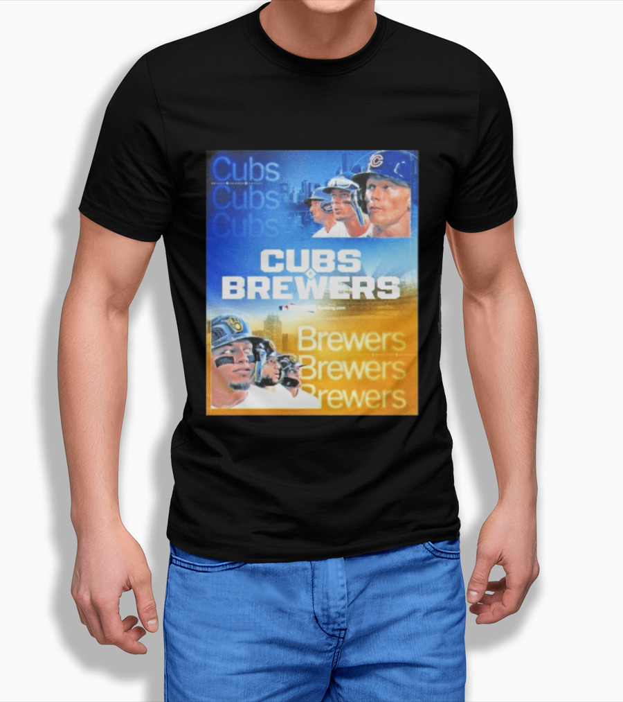 Chicago Cubs Brewers MLB Rivalry Matchup Highlights T-Shirt