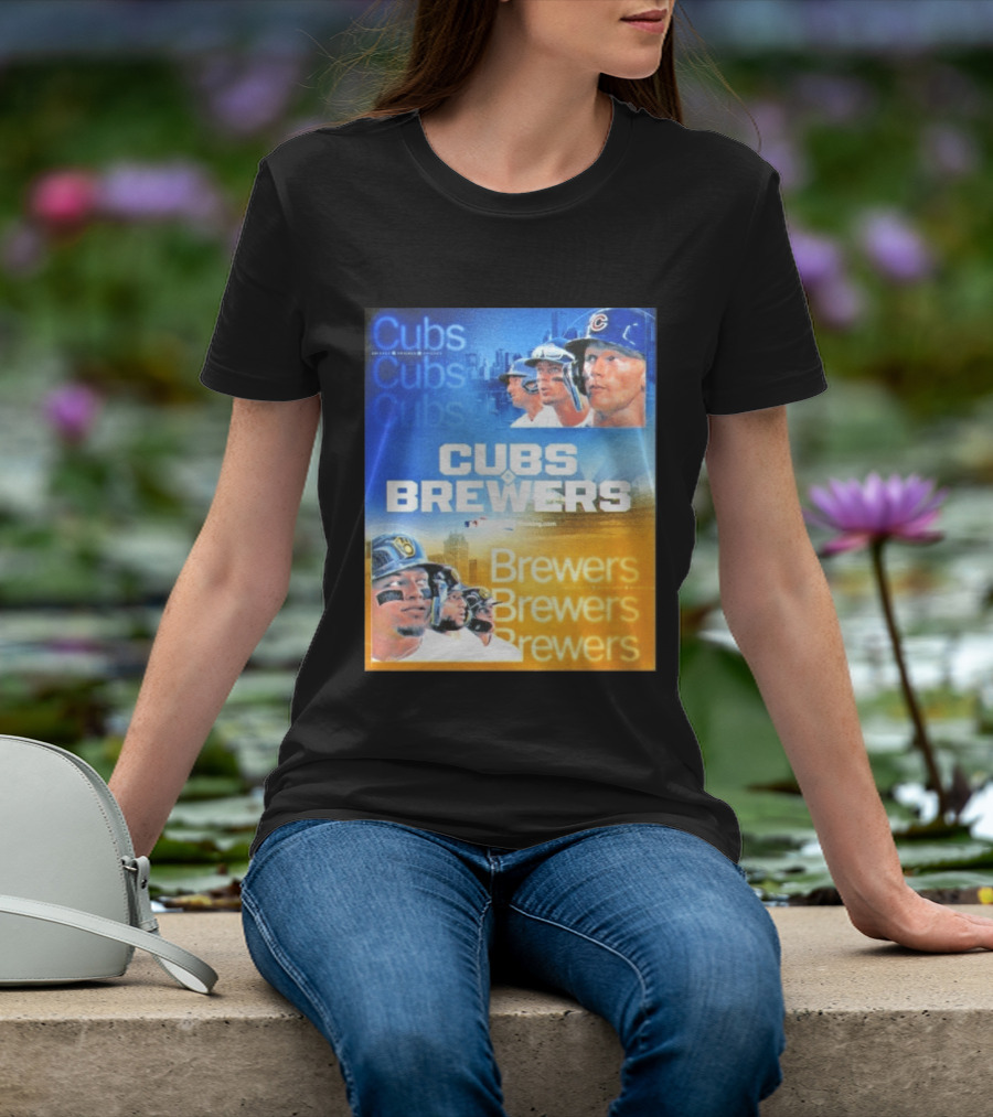 Chicago Cubs Brewers MLB Rivalry Matchup Highlights T-Shirt