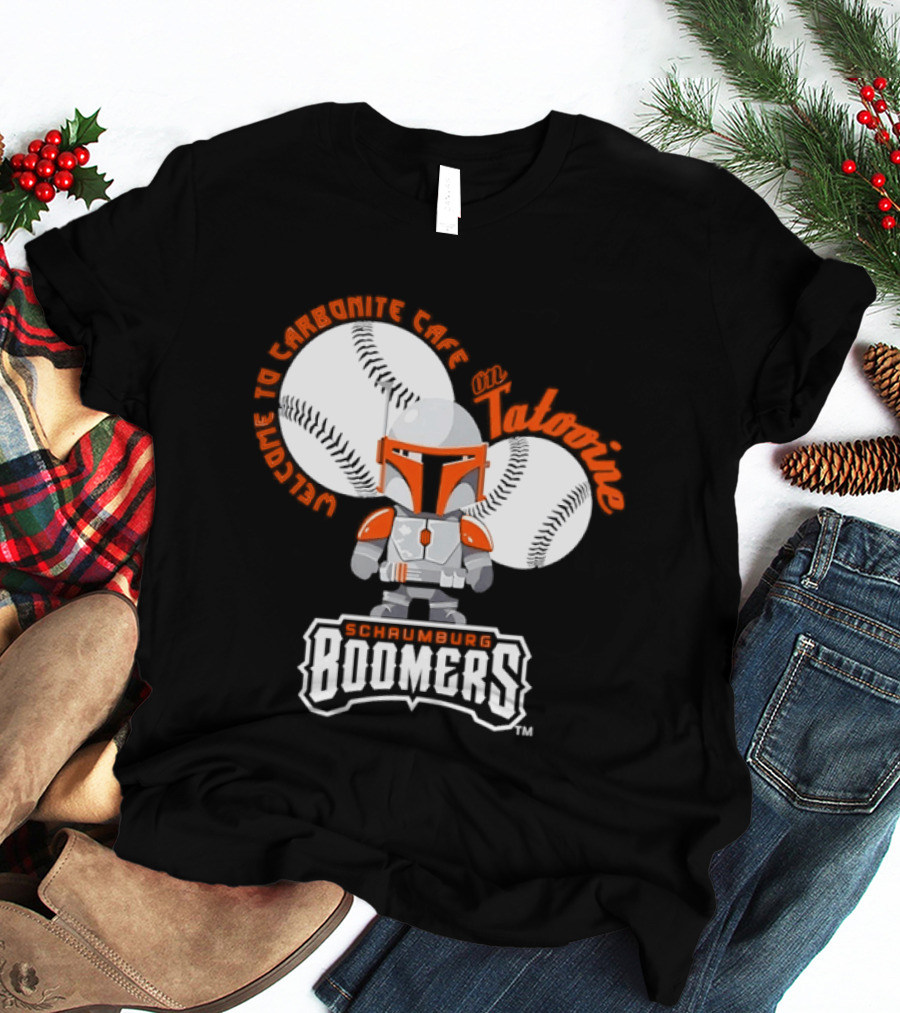 Schaumburg Boomers Welcome To Carbonite Café With Baseball And Armor T-Shirt
