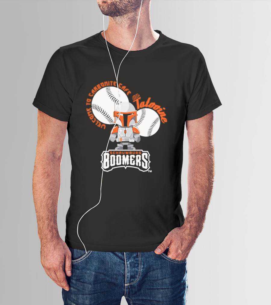 Schaumburg Boomers Welcome To Carbonite Café With Baseball And Armor T-Shirt