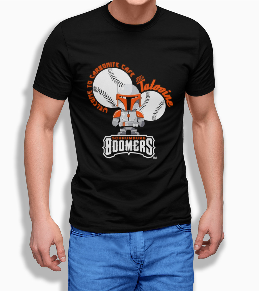Schaumburg Boomers Welcome To Carbonite Café With Baseball And Armor T-Shirt