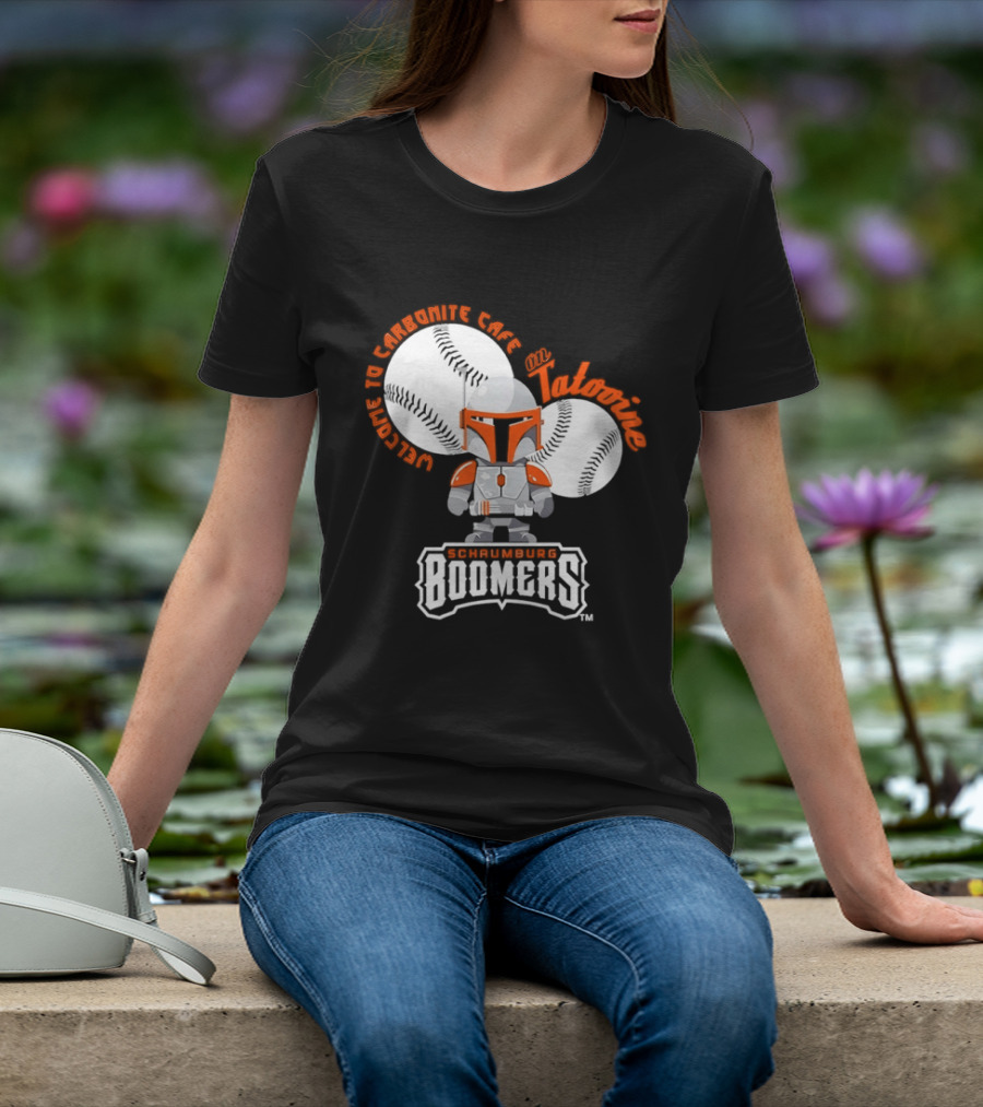 Schaumburg Boomers Welcome To Carbonite Café With Baseball And Armor T-Shirt