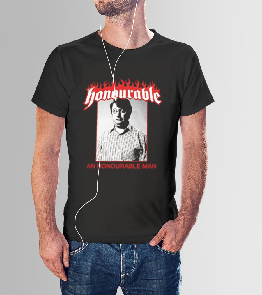 Honourable An Honourable Man Mark Corrigan Flames Frame T-Shirt