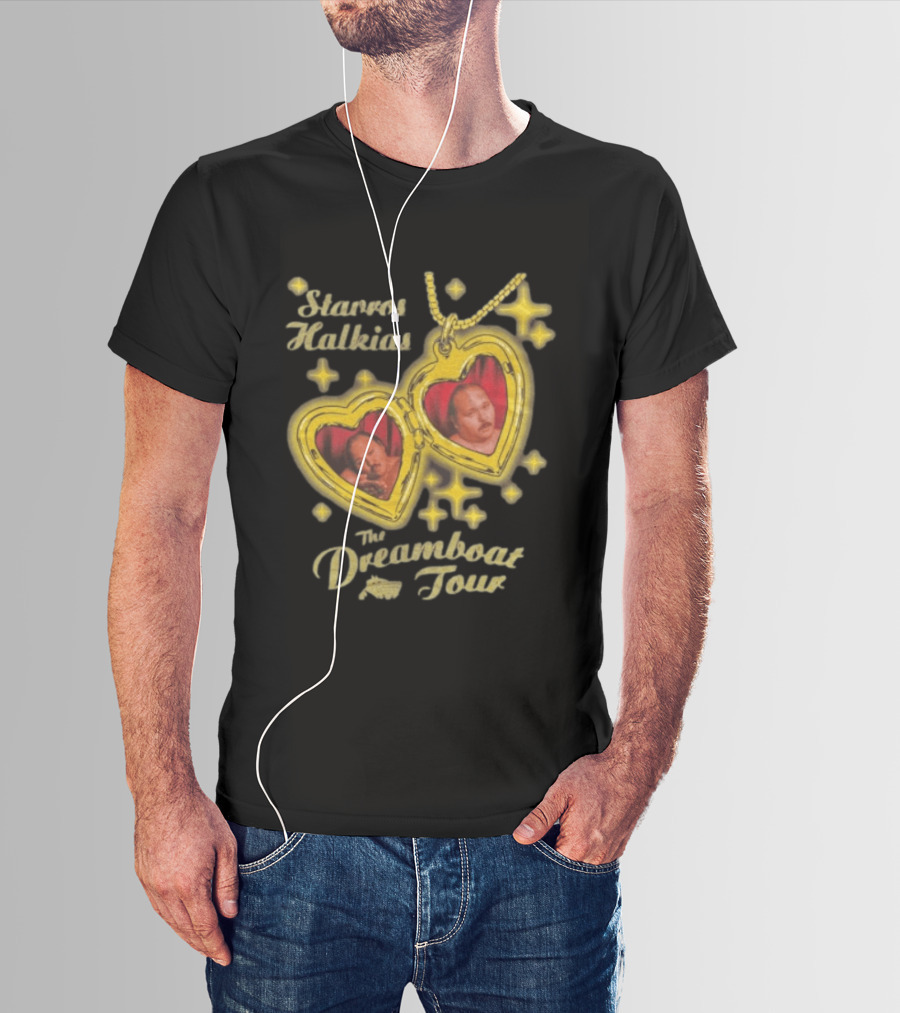 Stavros Halkias The Dreamboat Tour Heart Locket Necklace Stars T-Shirt