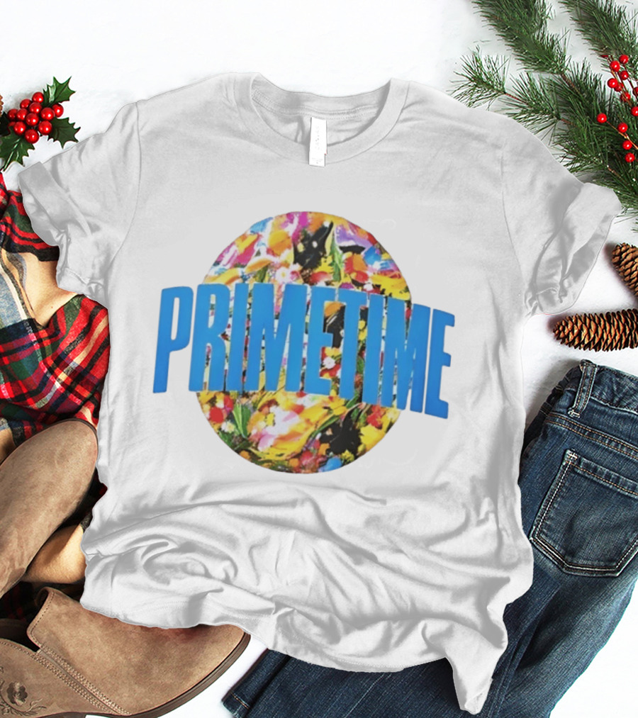 PRIMETIME Bright Floral Colorful T-Shirt