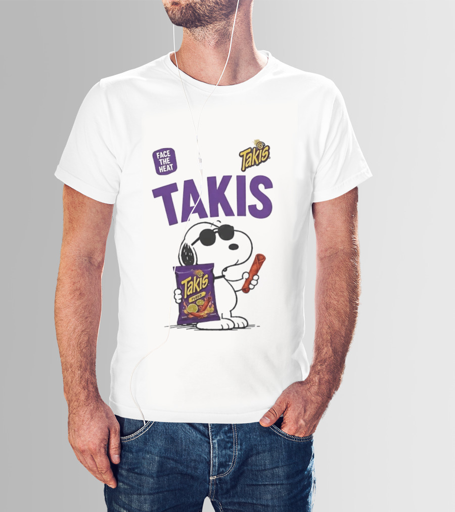 Takis Fuego Peanuts Face The Heat Snoopy Iconic Collaboration T-Shirt