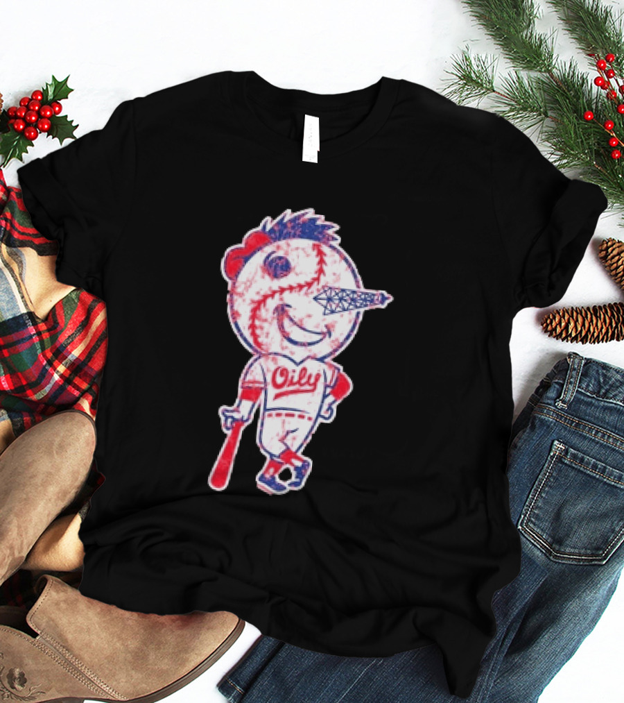Tulsa Drillers Oily Distressed Baseball T-Shirt
