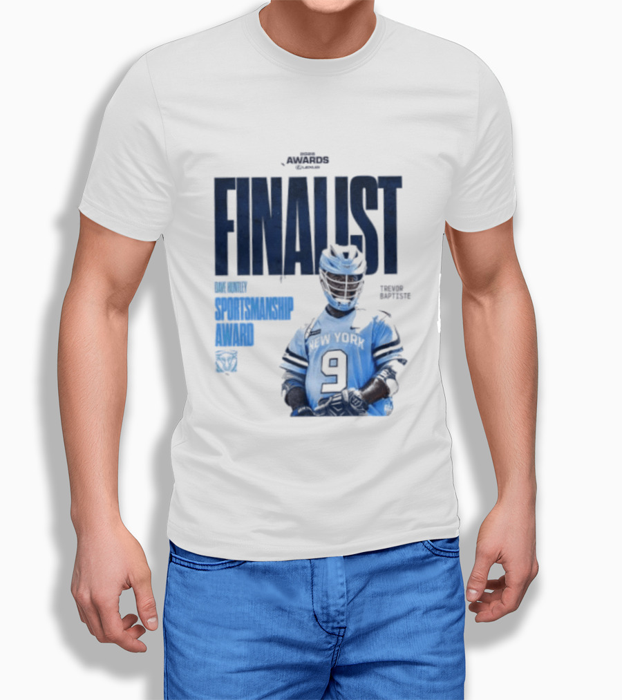 Trevor Baptiste NY Atlas 2026 Dave Huntley Sportsmanship Award Finalist New York Sports Team Number 9 T-Shirt