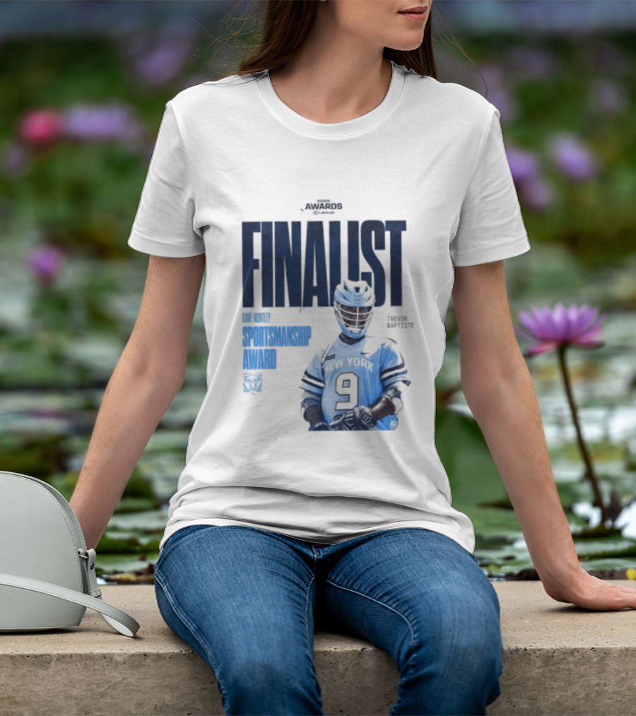 Trevor Baptiste NY Atlas 2026 Dave Huntley Sportsmanship Award Finalist New York Sports Team Number 9 T-Shirt