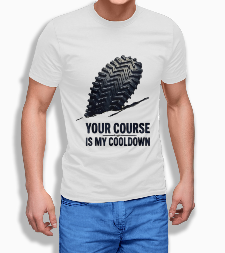 Your Course Is My Cooldown Trail Running Footprint T-Shirt