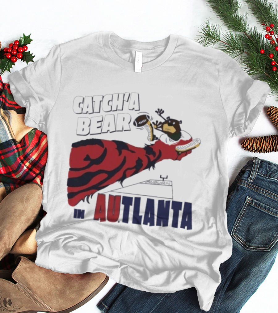 Catch'a Bear Auburn Tigers Vs Baylor Bears AUTlanta Tiger Stripe Football T-Shirt