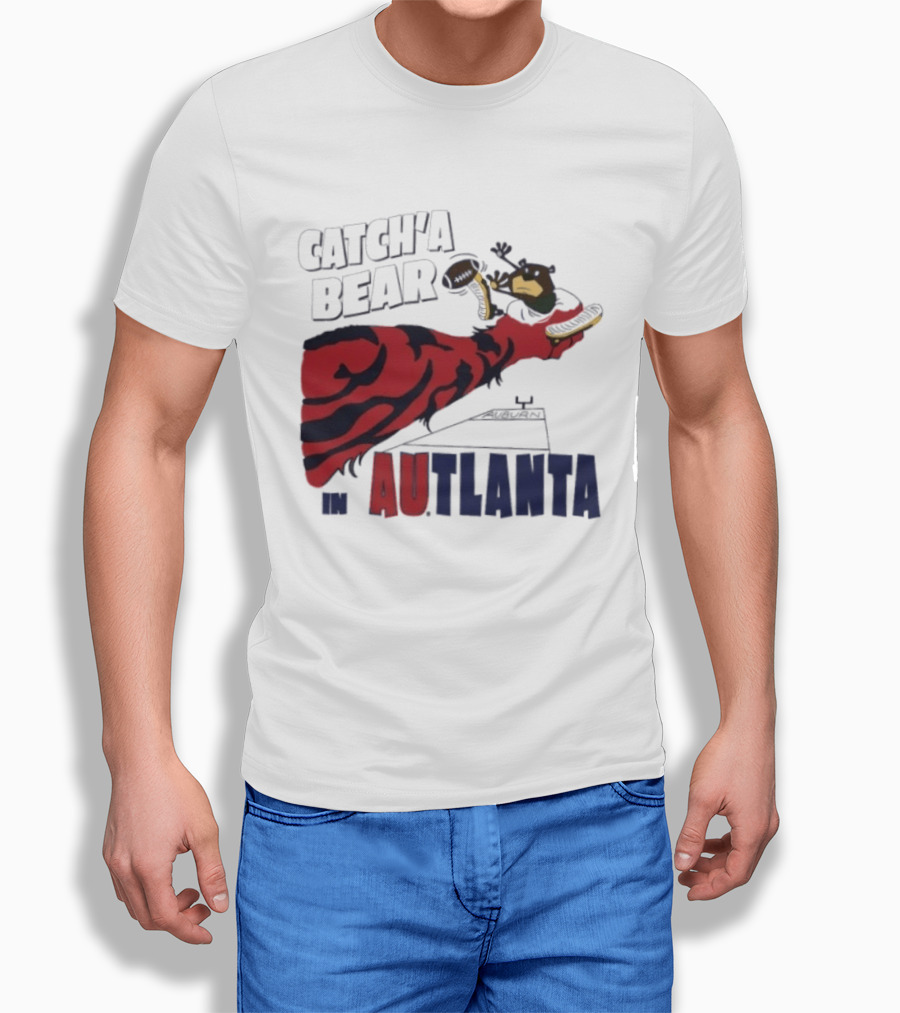 Catch'a Bear Auburn Tigers Vs Baylor Bears AUTlanta Tiger Stripe Football T-Shirt