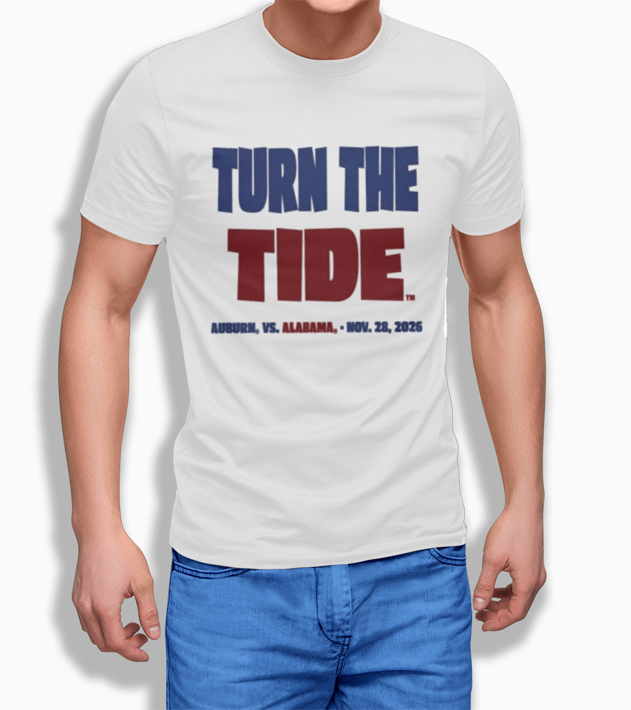 Auburn Vs Alabama Turn The Tide Nov 28 2026 T-Shirt