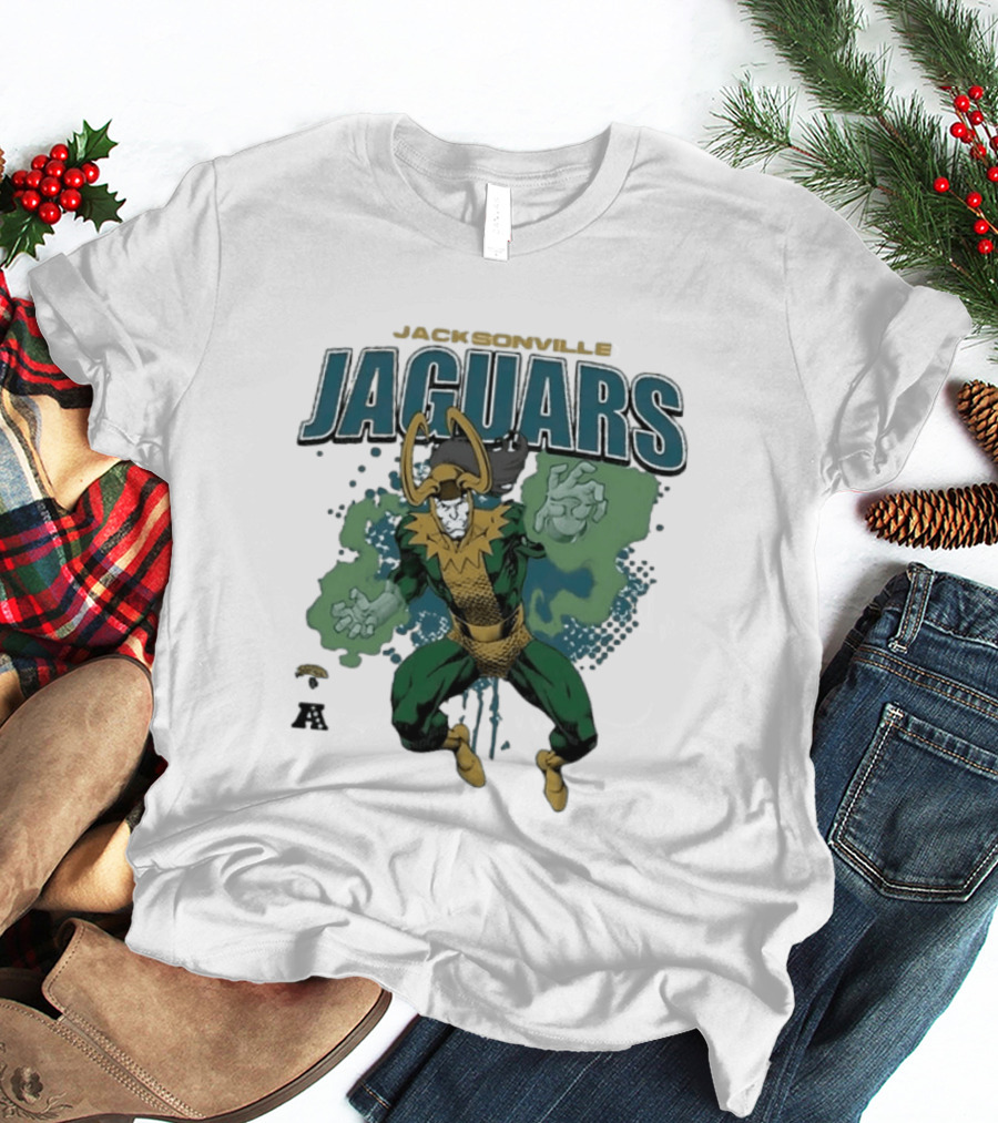 Jacksonville Jaguars Loki Marvel Crossover NFL Collaboration T-Shirt