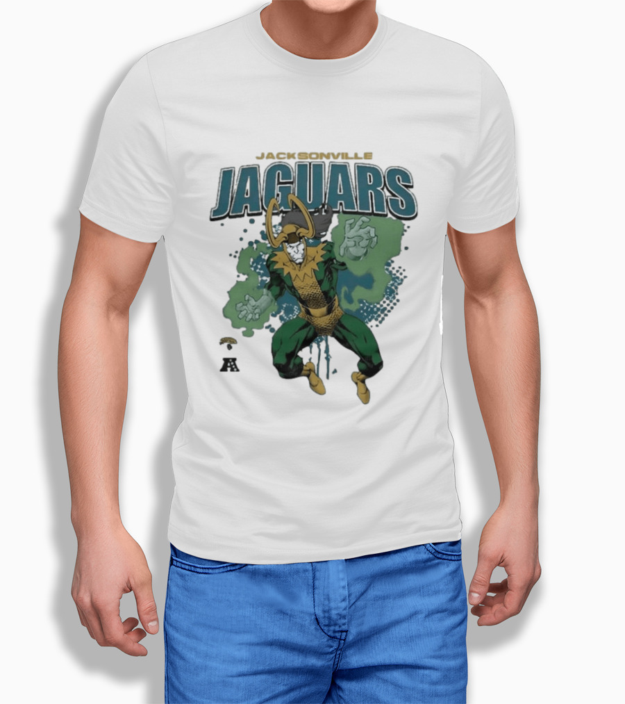 Jacksonville Jaguars Loki Marvel Crossover NFL Collaboration T-Shirt