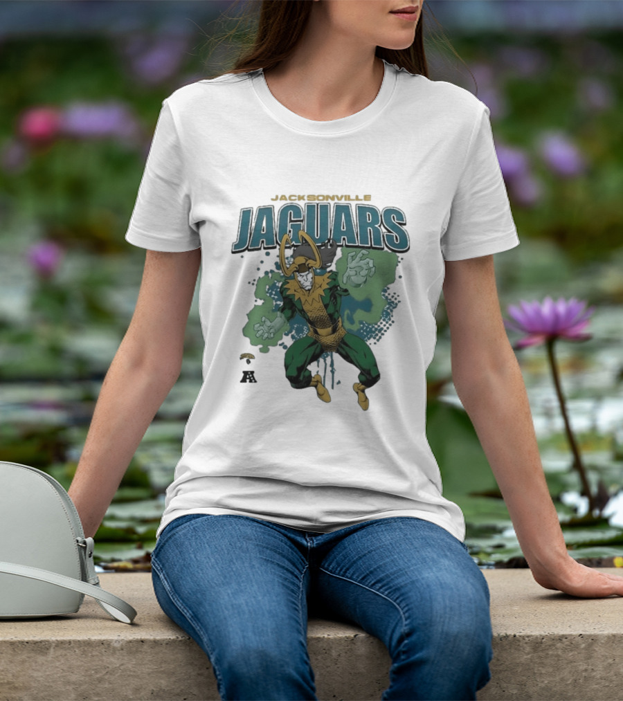 Jacksonville Jaguars Loki Marvel Crossover NFL Collaboration T-Shirt
