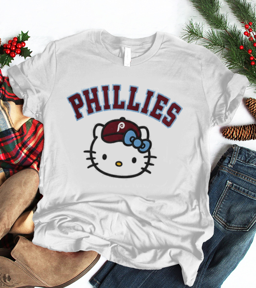 Phillies Hello Kitty Night 2026 Cardigan Hat Bow T-Shirt