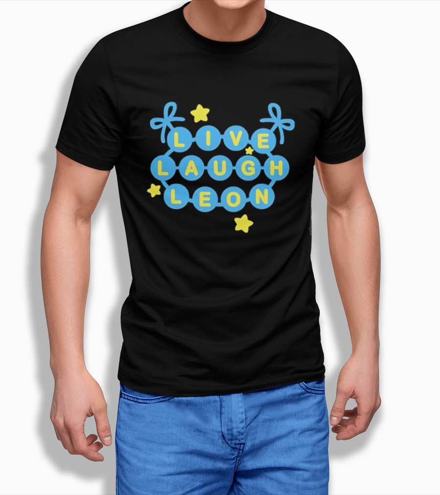 Live Laugh Leon Meme Blue And Yellow Stars T-Shirt