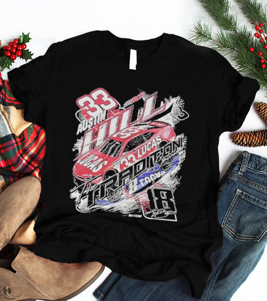 Austin Hill 33 Lucas Oil RCR NASCAR Racing Car Classic Ink T-Shirt