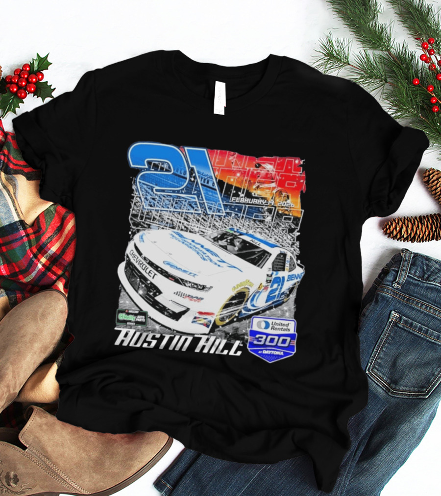 Austin Hill Richard Childress Racing February 2026 United Rentals 300 Daytona Race Winner Chevrolet 21 T-Shirt