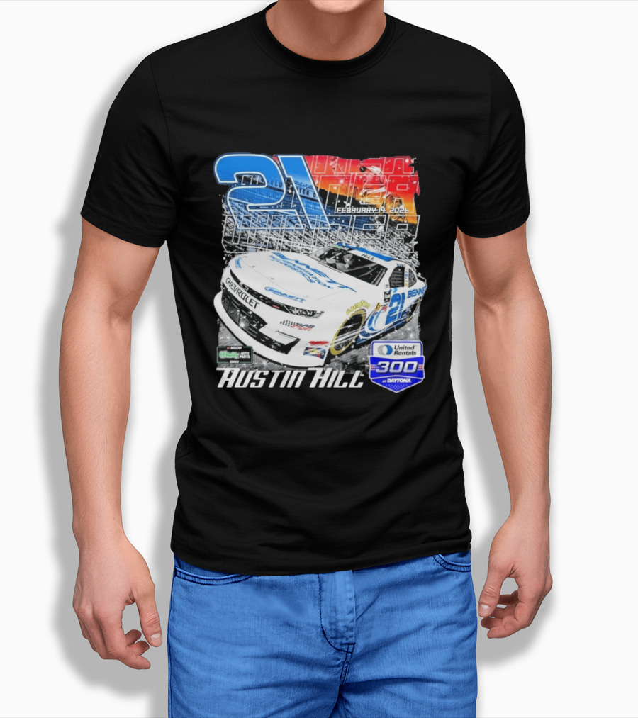 Austin Hill Richard Childress Racing February 2026 United Rentals 300 Daytona Race Winner Chevrolet 21 T-Shirt