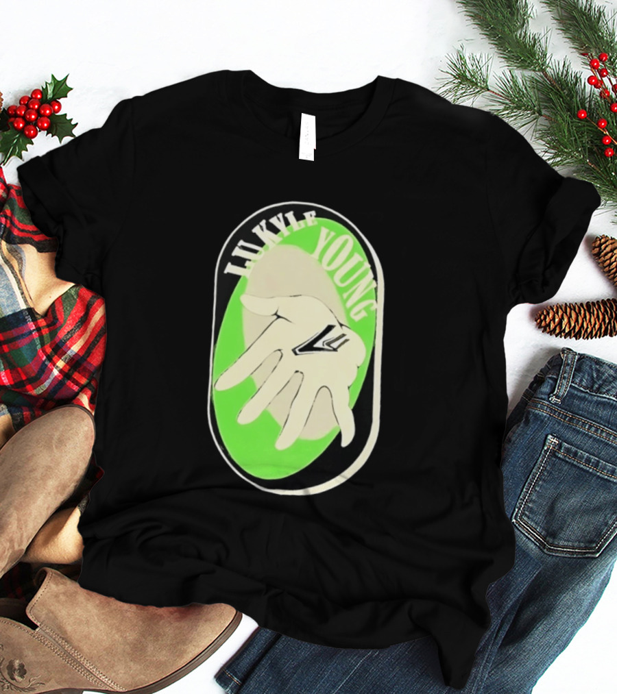 Lukyle Young Hand With Emblem In Green Oval T-Shirt