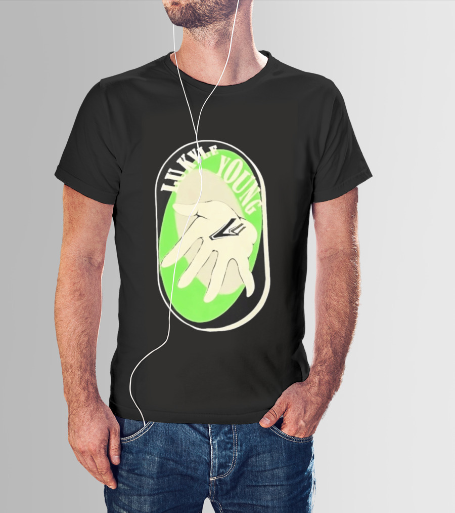 Lukyle Young Hand With Emblem In Green Oval T-Shirt
