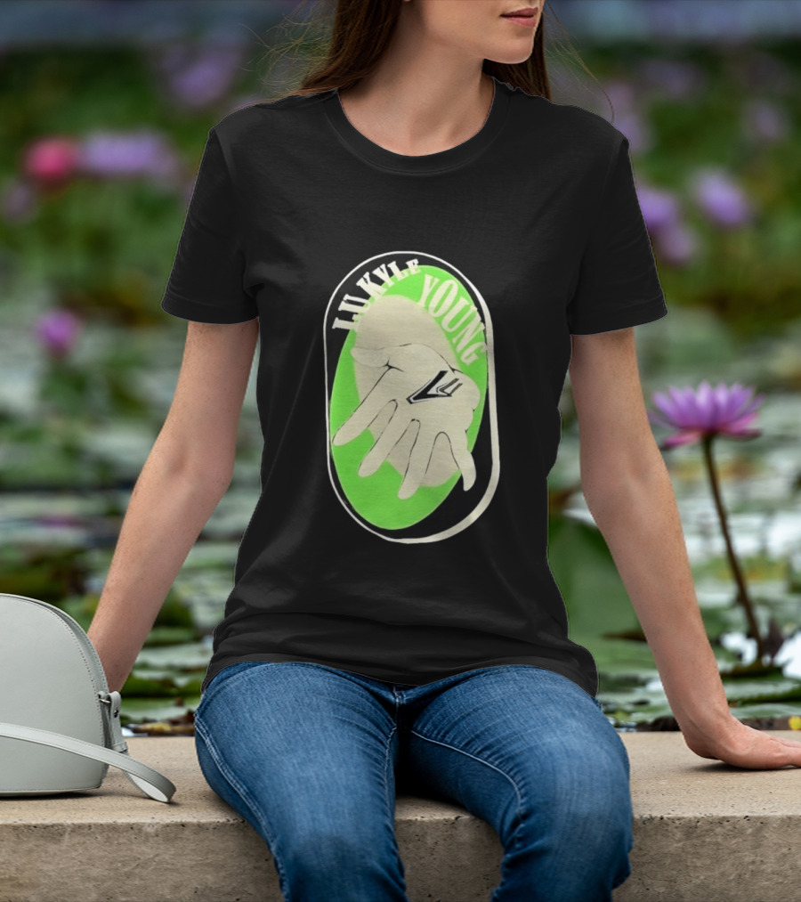 Lukyle Young Hand With Emblem In Green Oval T-Shirt