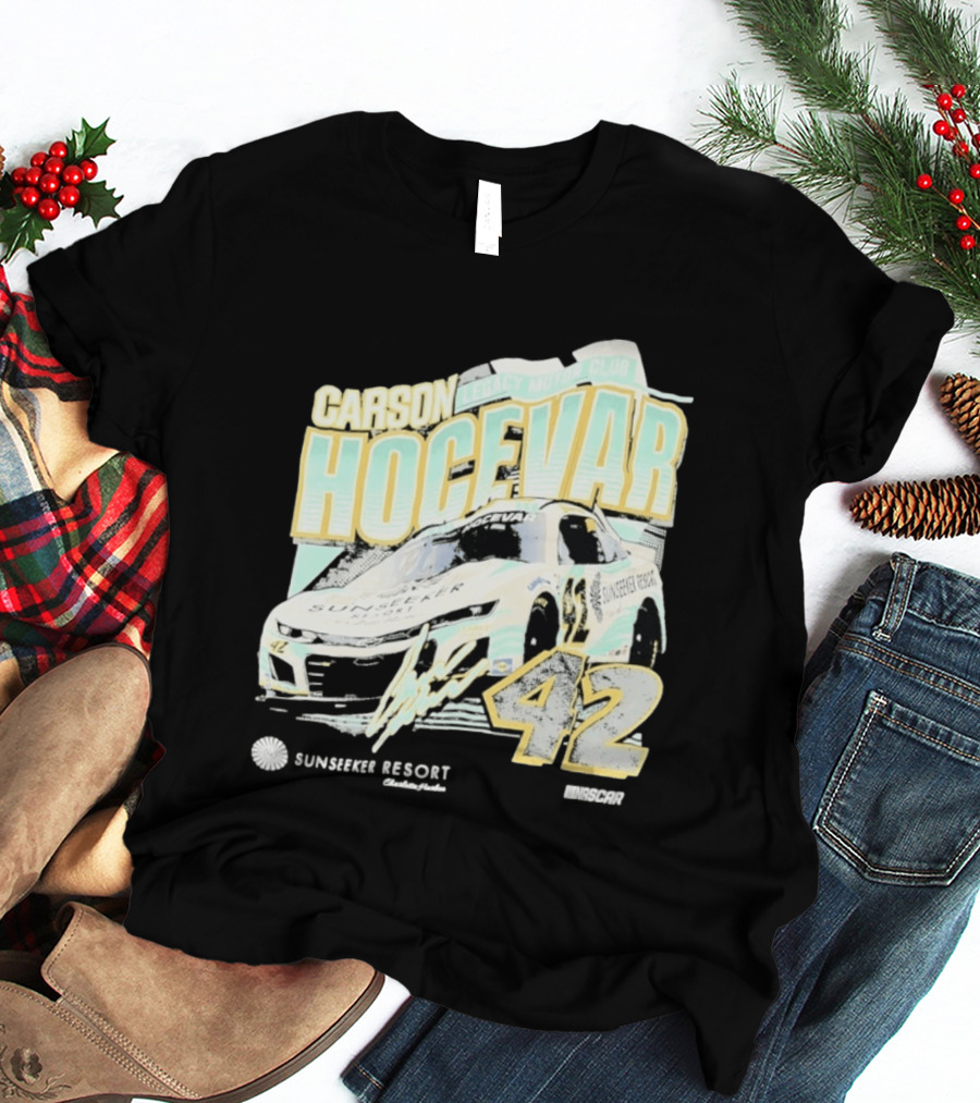 Carson Hocevar Legacy Motor Club 42 Sunseeker Resort NASCAR Racing T-Shirt