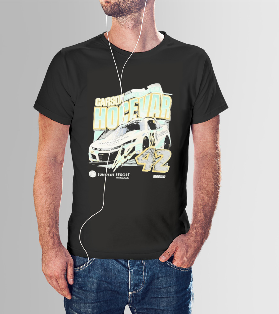 Carson Hocevar Legacy Motor Club 42 Sunseeker Resort NASCAR Racing T-Shirt