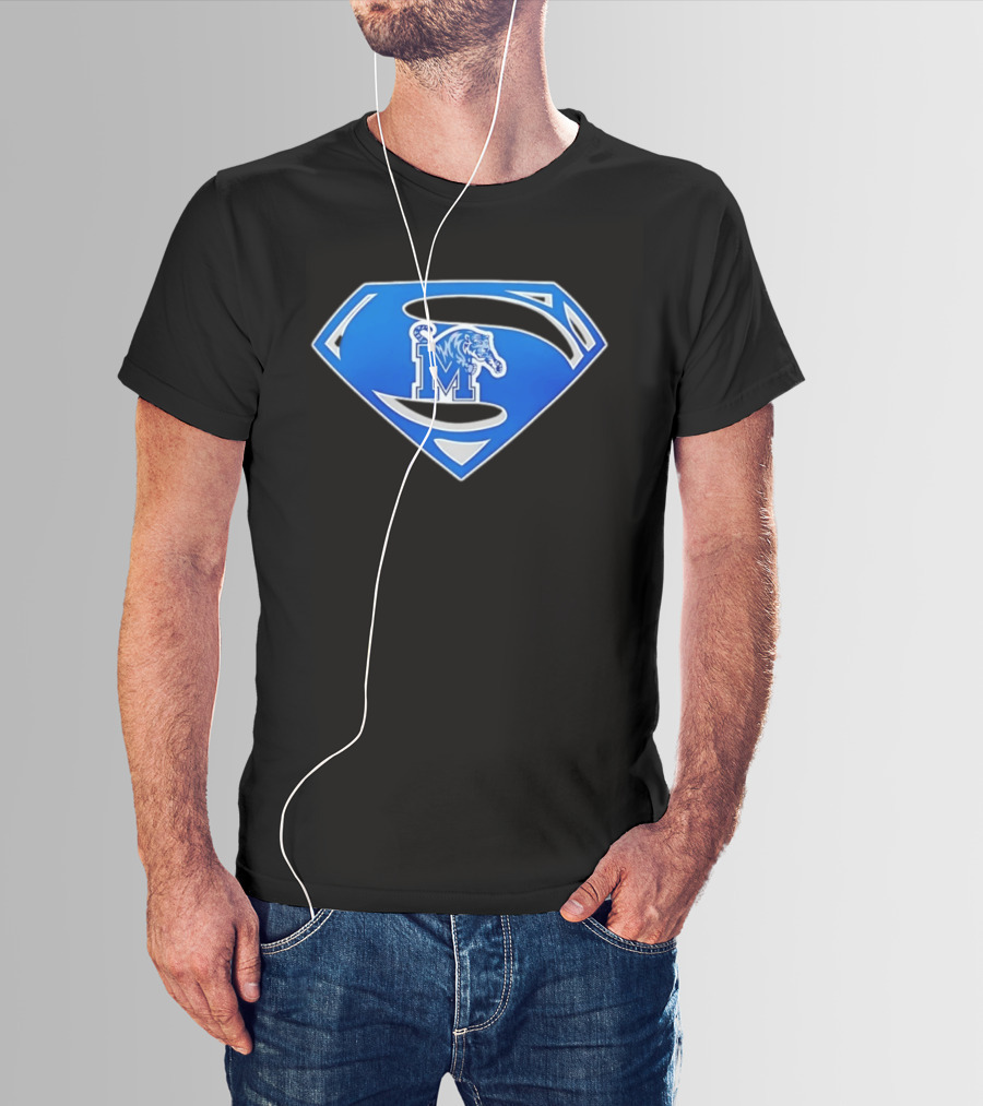 Superman Memphis Tigers NCAA College Basketball T-Shirt