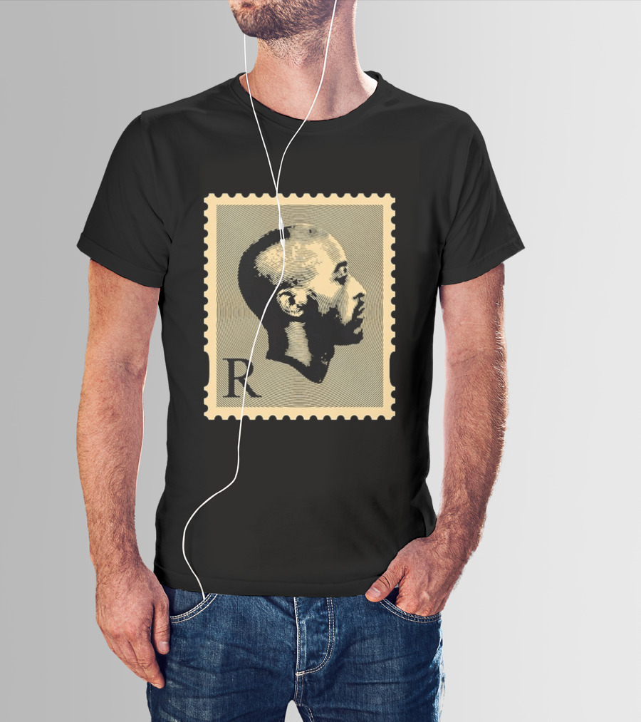 Tupac Shakur Black Postage Stamp Profile 2Pac T-Shirt