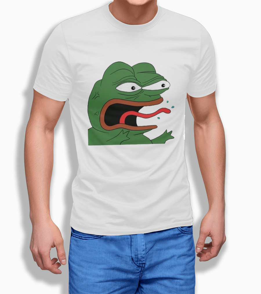 Angry Pepe Frog Meme Tongue Out Reaction Image T-Shirt