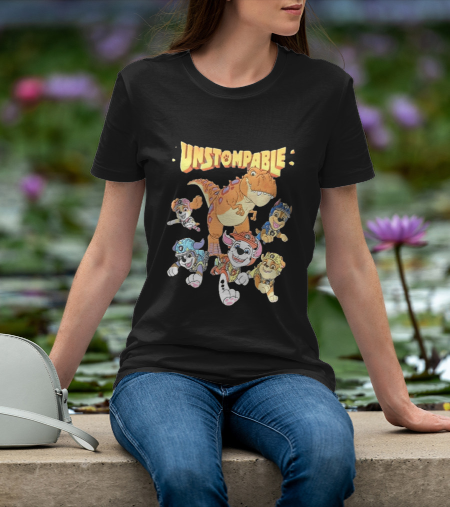 Paw Patrol Unstompable Pups With Tyrannosaurus Dinosaur Adventure T-Shirt