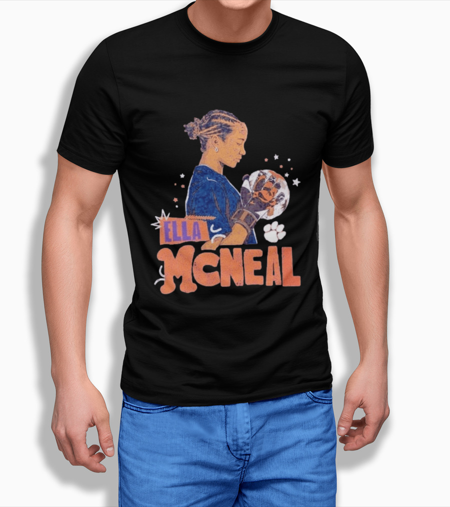 Ella McNeal Clemson Tigers Soccer Player Holding Ball T-Shirt