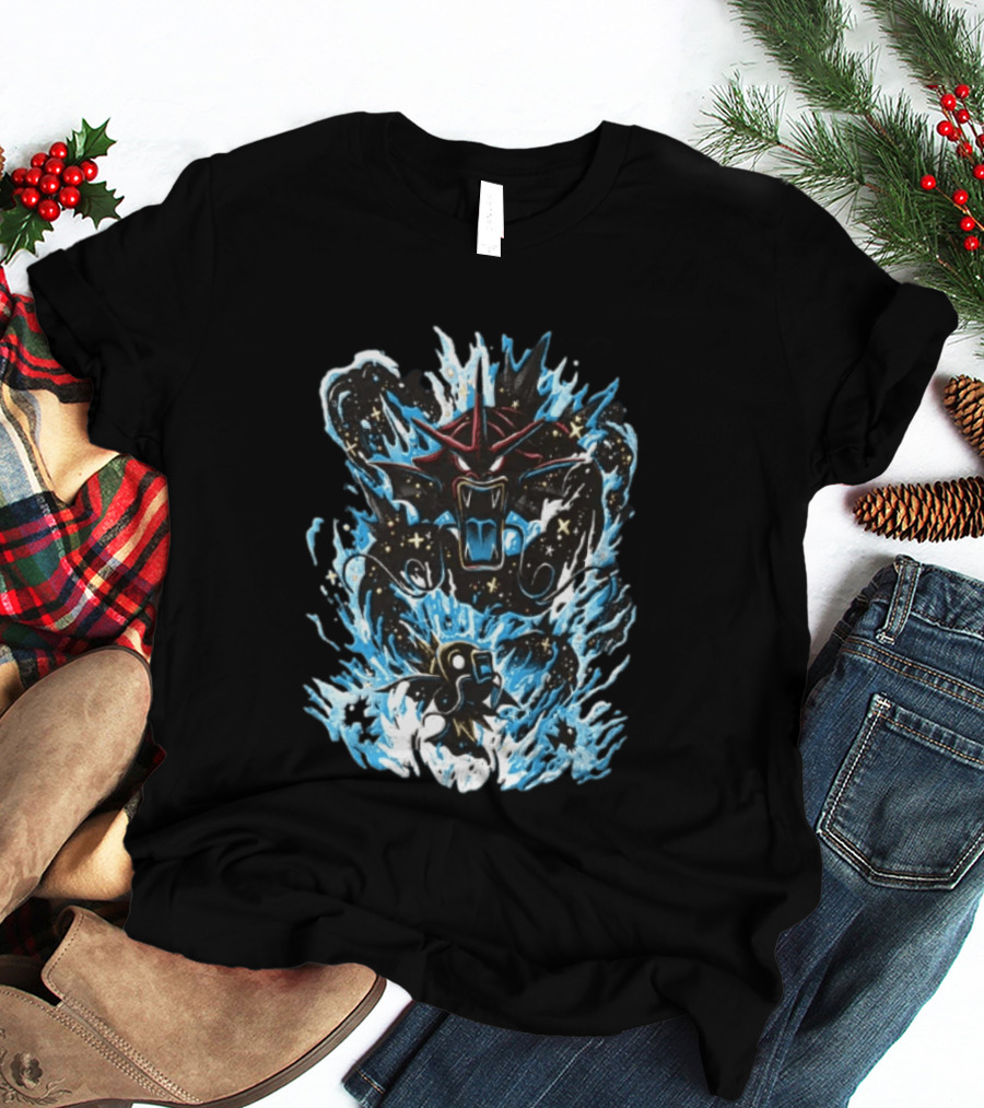Gyarados And Magikarp Pokemon Evolution Deep Sea Water Power Splash Fan Favorite T-Shirt
