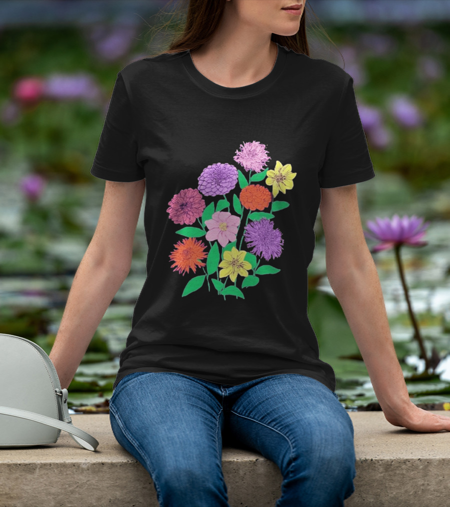 Jane Colby Colorful Floral Arrangement T-Shirt