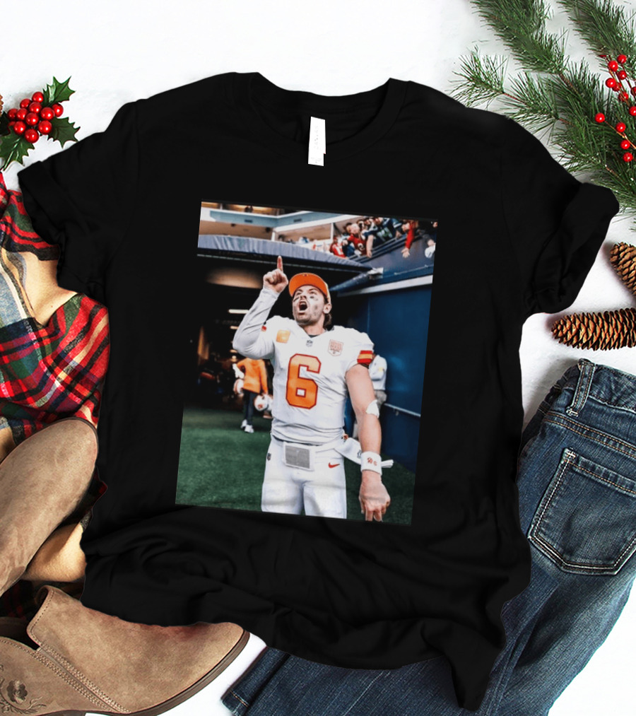 Baker Mayfield Tampa Bay Buccaneers NFL Quarterback Action Number 6 T-Shirt