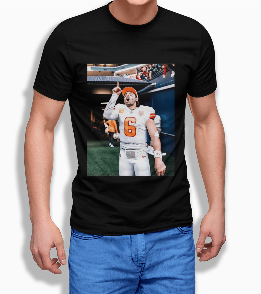 Baker Mayfield Tampa Bay Buccaneers NFL Quarterback Action Number 6 T-Shirt