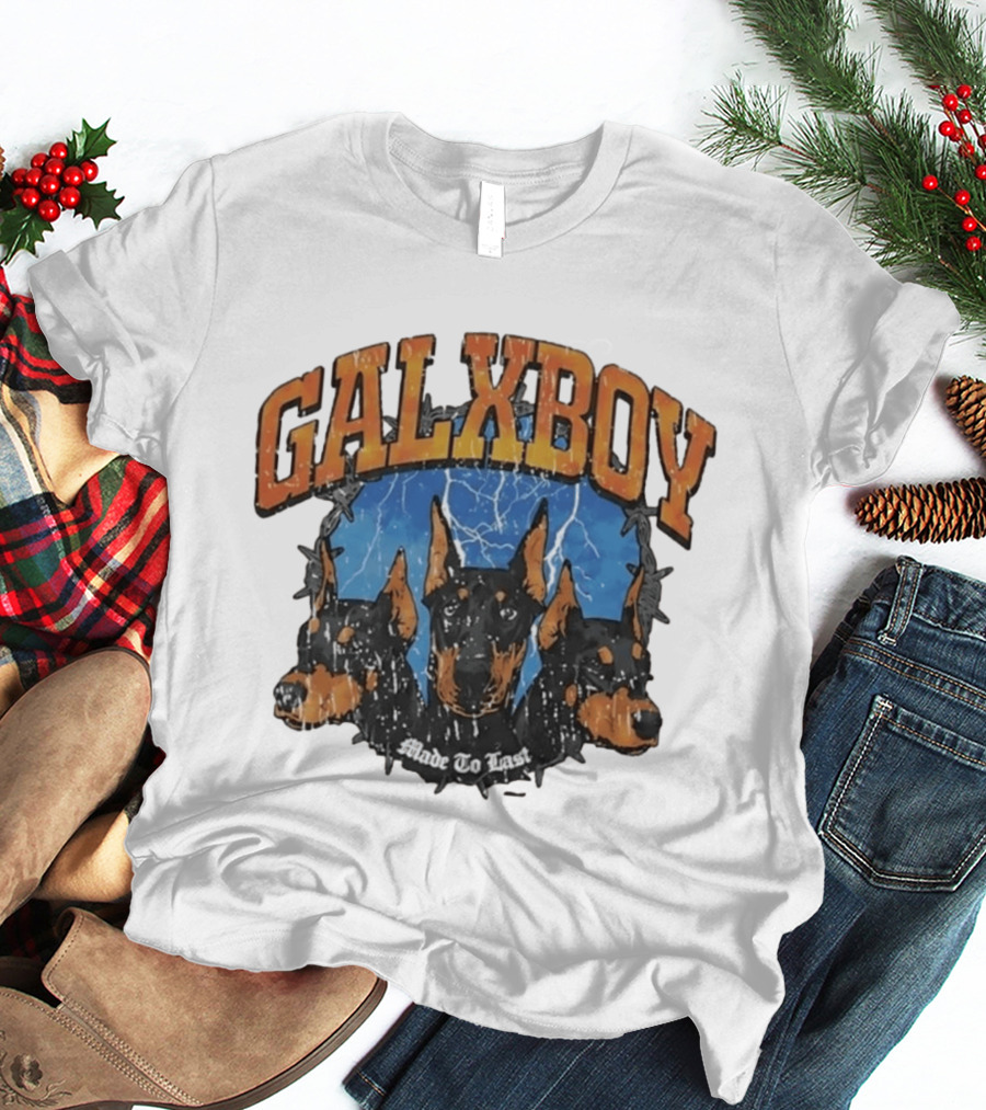 GalxBoy Made To Last Doberman Trio Bold Presence T-Shirt